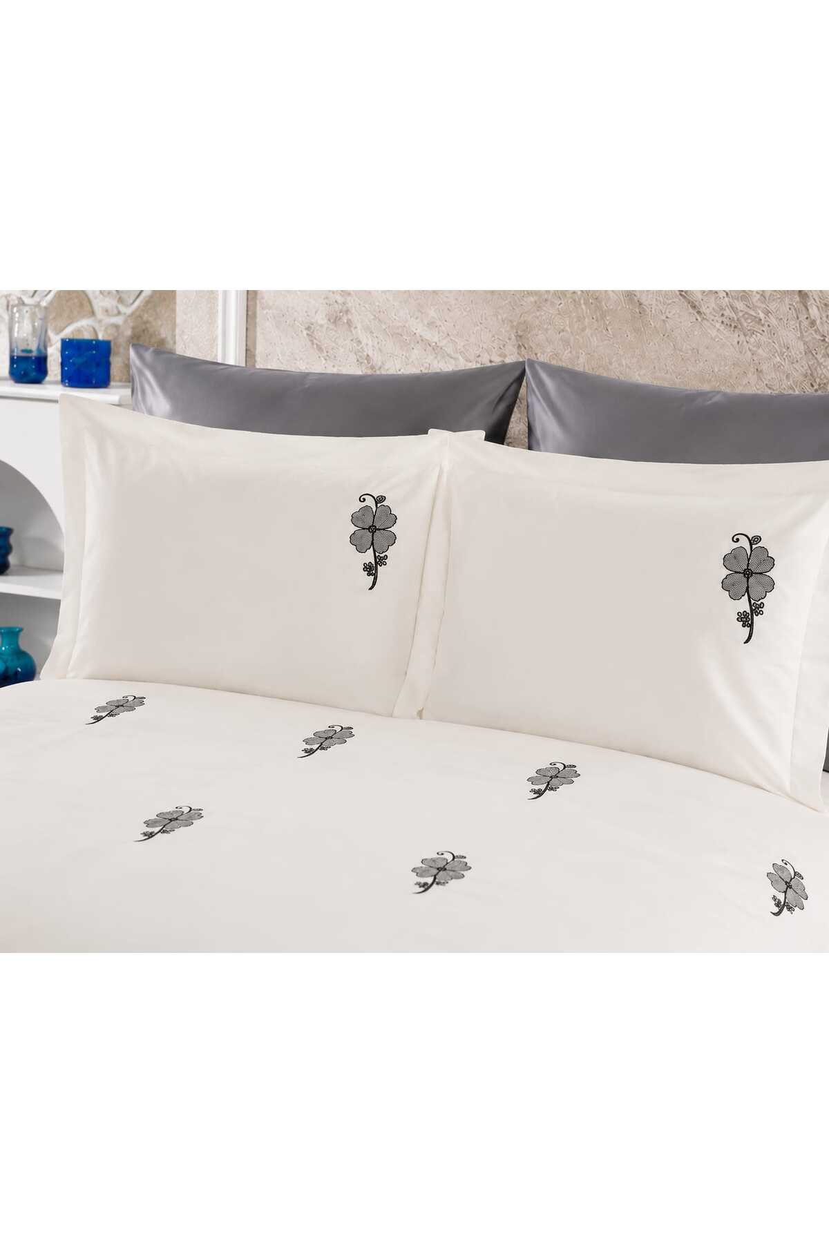 Clover Punch Nakışlı 6 Parça 0 Pamuk Çift Kişilik Nevresim Set